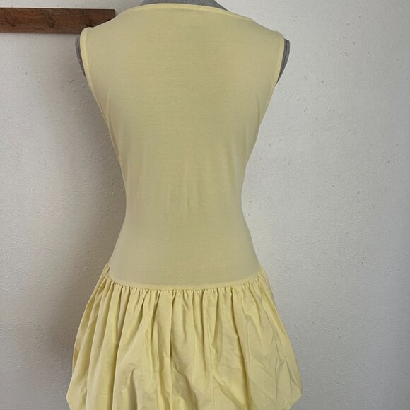 ASOS Yellow Bubble Hem Mini Dress Y2K Party Dress - Picture 5 of 7